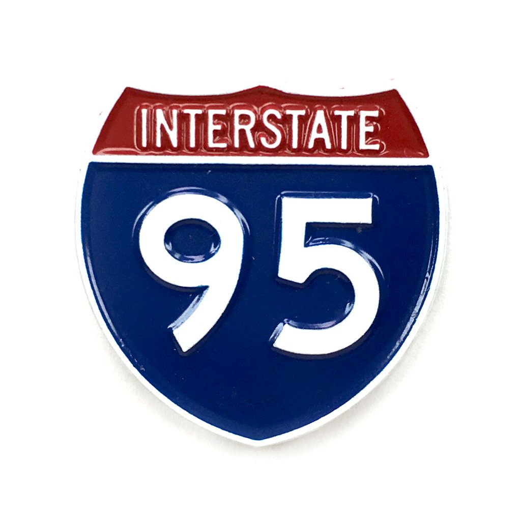 Interstate 95 I95 Highway Enamel Pin Brand New